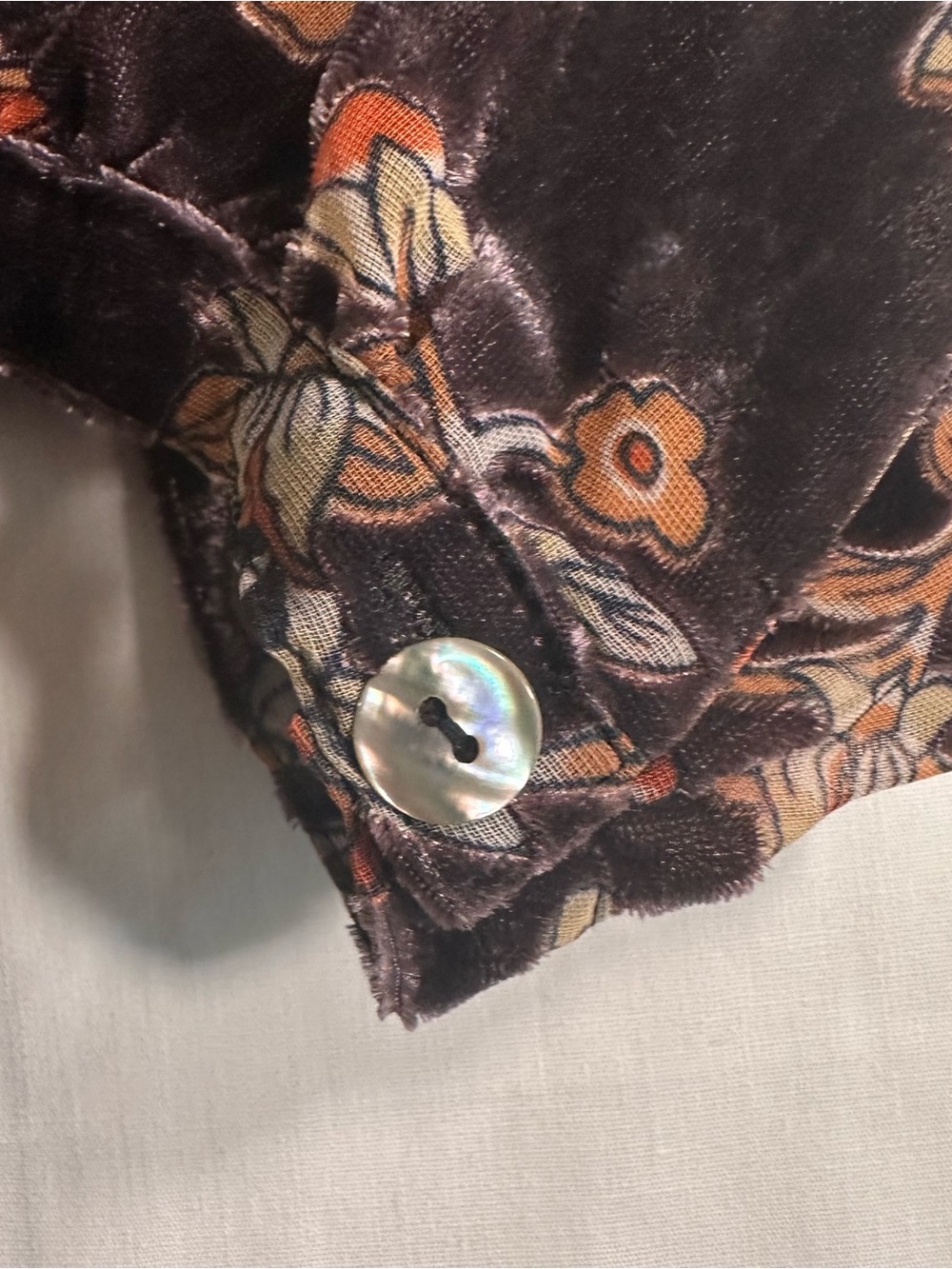 John Mark Velvet Embroidered Patchwork Tunic animal print BoHo country cottage - Picture 11 of 14